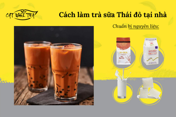 Cách làm trà sữa Thái đỏ tại nhà có một không hai 